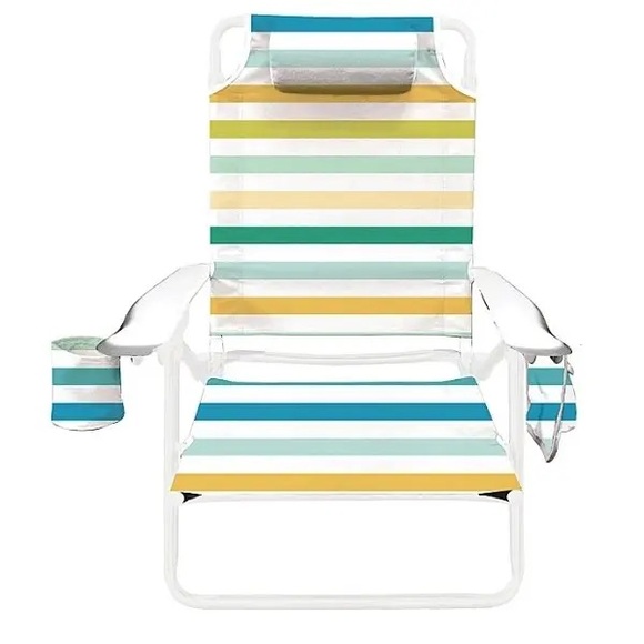 H for Happy 5 Position Deluxe Beach Chair - Picture 1 of 1